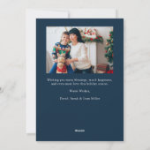 ブルークリスマスフォトコラージュカード シーズンカード (裏面)