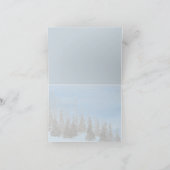 ブルークリスマスフォールディングホリデーカード シーズンカード (内部)