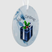 ブルークリスマスプレゼントオーナメント オーナメント (正面)