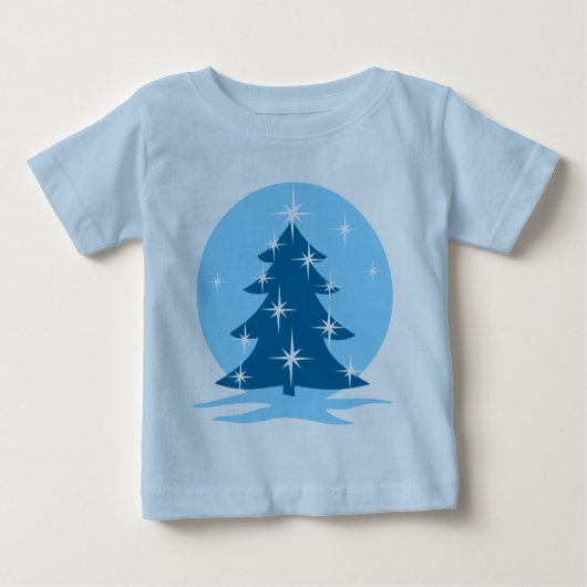 ブルークリスマスベビーTシャツホリデイクラシックティー ベビーTシャツ (正面)