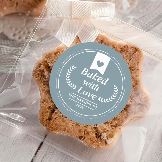 ブルークリスマスホリデーベーキングギフト ラウンドシール