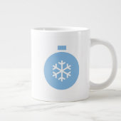 ブルークリスマスボールジャイアントコーヒーマグ ジャンボコーヒーマグカップ (右)