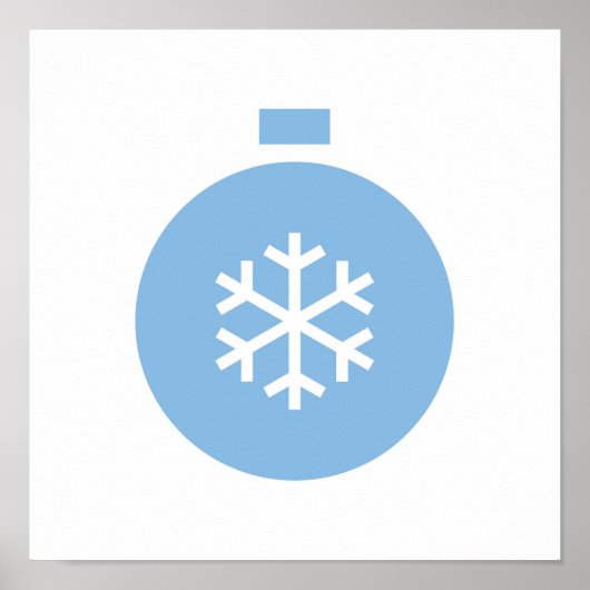 ブルークリスマスボールポスター ポスター (正面)