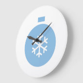 ブルークリスマスボール大時計 ラージ壁時計 (傾斜)