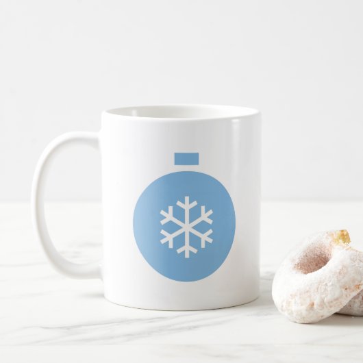 ブルークリスマスボール コーヒーマグ コーヒーマグカップ (ドーナツ)