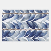 ブルークリスマスラッピング紙フラットシート3 ラッピングペーパーシート (正面2)