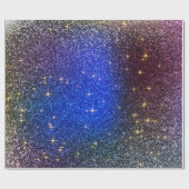 ブルークリスマスラッピング紙 ラッピングペーパー (フラット)