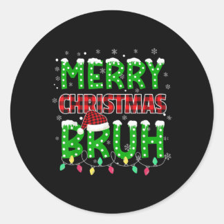 ブルークリスマスレッドプレイドティーンズボーイズキッズクリスマスパハ ラウンドシール