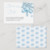 ブルークリスマス冬の男の子のための絵本 エンクロージャーカード (正面/裏面)