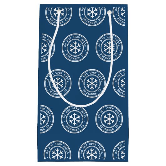 ブルークリスマス抱き枕まで開かない スモールペーパーバッグ (正面)