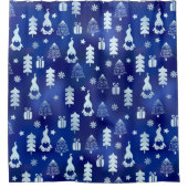 ブルークリスマス格言 シャワーカーテン (正面)