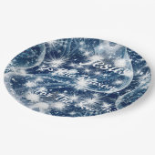 ブルークリスマス紙プレート「イエスが理由」 ペーパープレート (アングル)