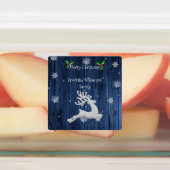 ブルークリスマス素朴トナカイベーキングラベル ラベル (貼付)