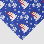 ブルークリスマス雪だるま雪片 薄葉紙 (詳細)