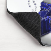 ブルークリスマス雪だるま マウスパッド (コーナー)