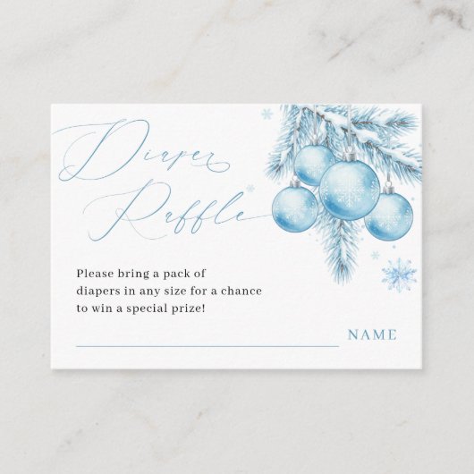 ブルークリスマス ウィンターボーイ おむつくじ エンクロージャーカード (正面)