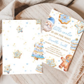 ブルークリスマス コOKIE ベイビーシャワー 招待状