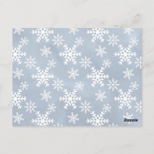 ブルークリスマス・ナッツクラッカーの誕生日パーティーの招待状 ポストカード (裏面)