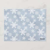 ブルークリスマス・ナッツクラッカー誕生日パーティーの招待状 ポストカード (裏面)