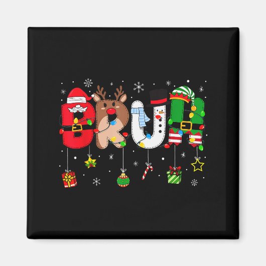 ブルークリスマス 子供 ティーンエイジャー 少年 面白いクリスマス ユーモア マグネット (正面)