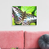 ブルークリッパーバタフライ キャンバスプリント (インサイチュ (リビング))