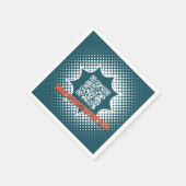 ブルークリーニングサービスカスタムWWW スタンダードカクテルナプキン (角)