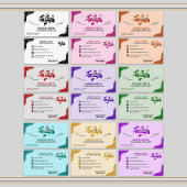 ブルークリーニングサービスプロフェッショナルモノグラムロゴ 名刺