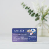 ブルークリーニングサービス名刺 名刺 (スタンド正面)