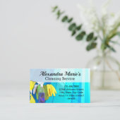 ブルークリーニングモダンサービスのハウスキーピング 名刺 (スタンド正面)