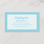ブルークリーニングモダンサービス名刺 – Zephy 名刺 (裏面)