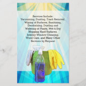 ブルークリーニング鮮やかメイドサービス業務用フライヤー チラシ (裏面)