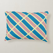 ブルークリームとピンク アクセントクッション (裏面)