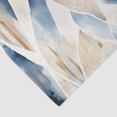 ブルークリームアイボリー抽象芸術ビーチ 薄葉紙 (詳細)