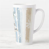 ブルークリームクリスマスストライプオーナメント カフェラテマグ (右)