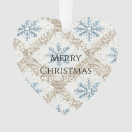 ブルークリームクリスマススノーフレーク オーナメント