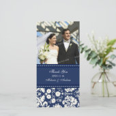 ブルークリームサンキュー結婚の写真カード サンキューカード (スタンド正面)