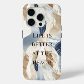 ブルークリームサンドアイボリー抽象芸術ウェーブビーチ Case-Mate iPhoneケース (裏面)