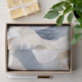 ブルークリームシーサンド抽象芸術 薄葉紙 (ギフト)