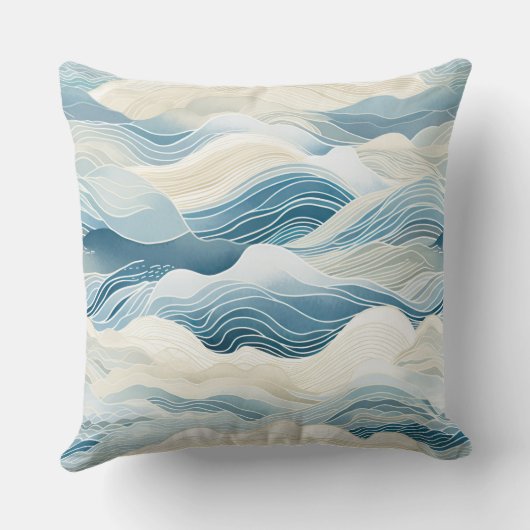 ブルークリームシーサンド海セレニティ クッション (裏面)