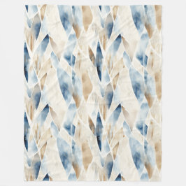 ブルークリームシーサンド海セレニティ フリースブランケット