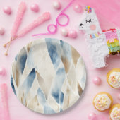 ブルークリームシーサンド海ビーチ ペーパープレート (パーティー)