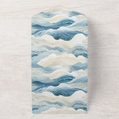 ブルークリームシーサンド海波ビーチ オールインワン招待状 (外側)