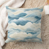 ブルークリームシーサンド海 クッション (ブランケット)