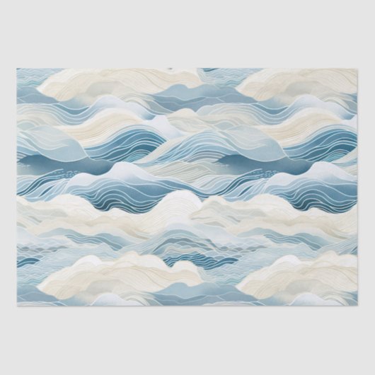 ブルークリームシーサンド海 薄葉紙 (正面)