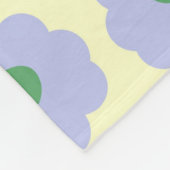 ブルークリームトロピカルフローラ春夏 フリースブランケット (角)