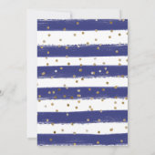 ブルークリームフラワーフレーム誕生日 サンキューカード (裏面)