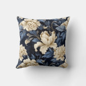 ブルークリームフローラ牡丹 クッション (裏面)