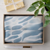 ブルークリーム抽象芸術ビーチ 薄葉紙 (ギフト)