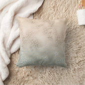 ブルークリーム赤面金ゴールドグラデーションヒョウ印刷 クッション (ブランケット)