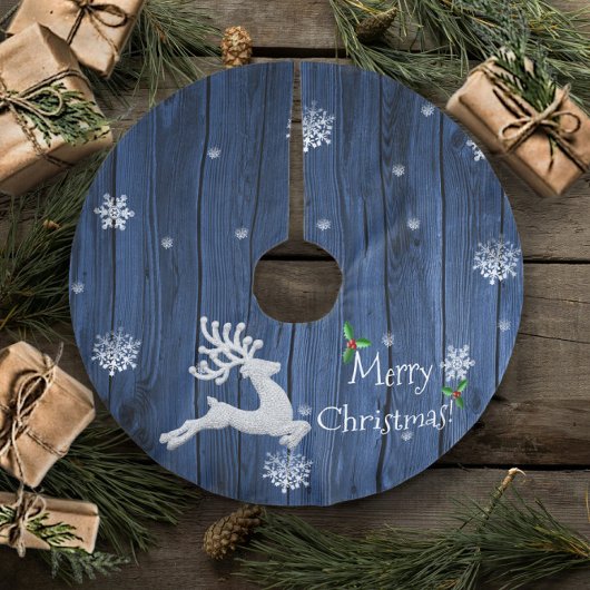 ブルークリ素朴スマストナディアホリデーツリースカート ブラッシュドポリエステルツリースカート